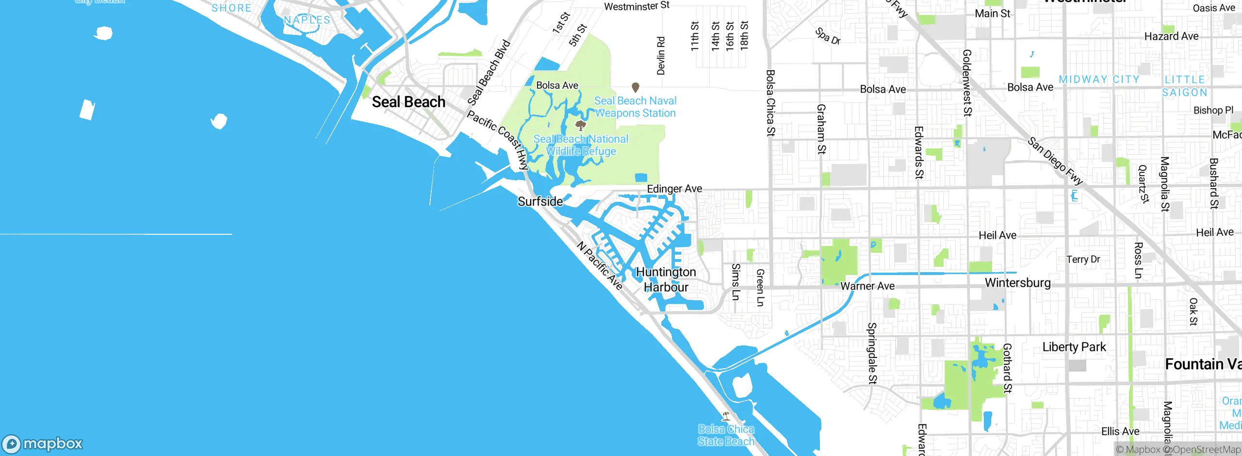Map showing approximate location