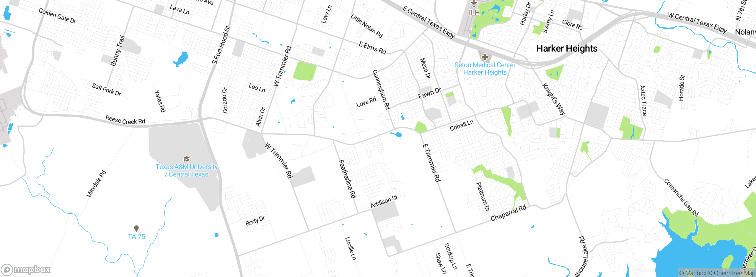 Map showing approximate location