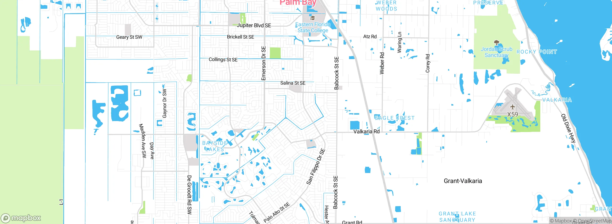 Map showing approximate location