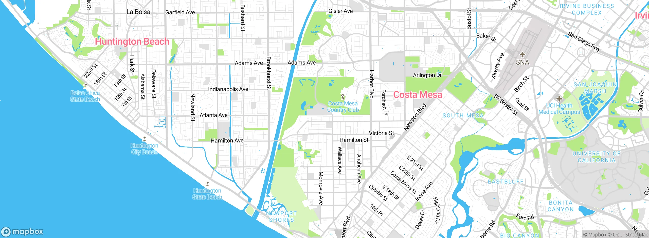 Map showing approximate location
