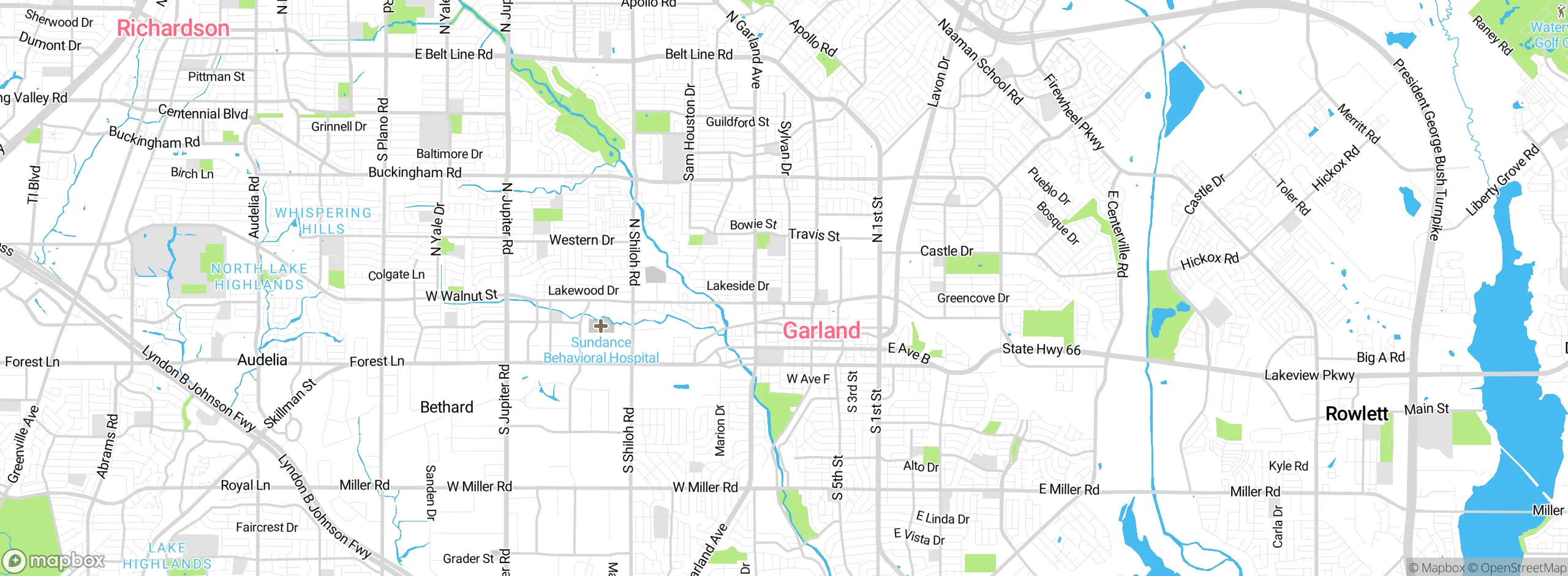 Map showing approximate location