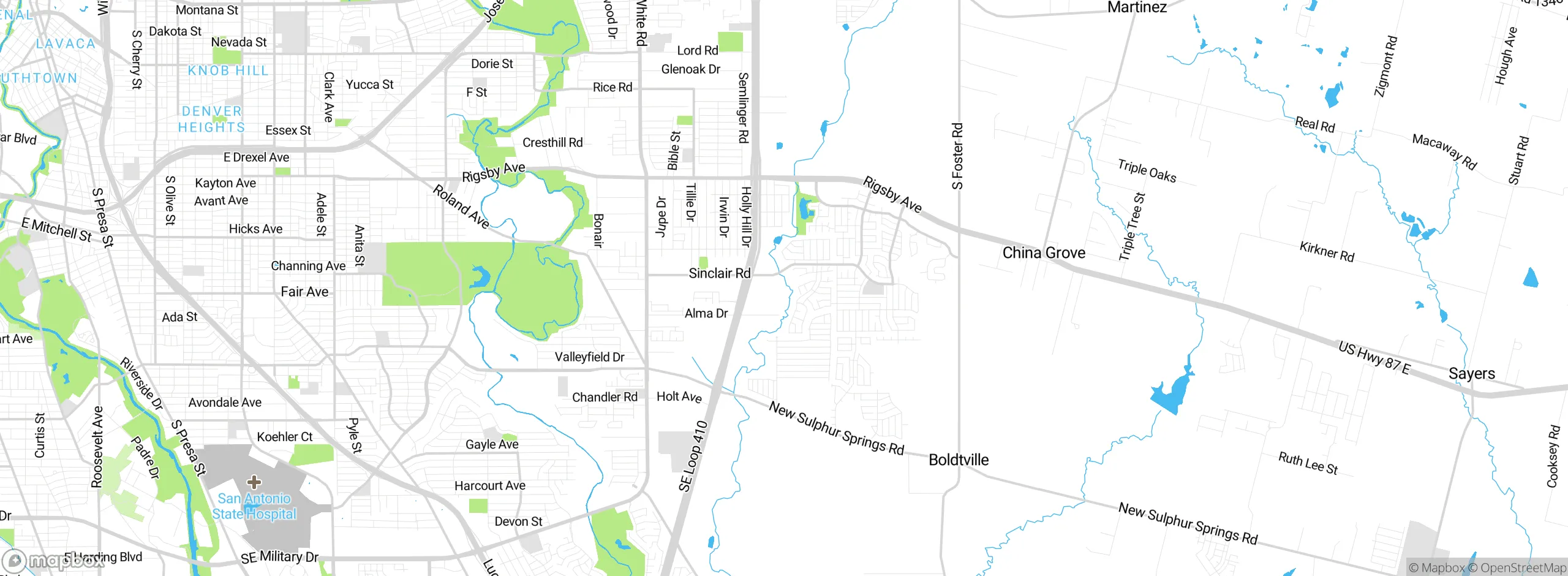 Map showing approximate location