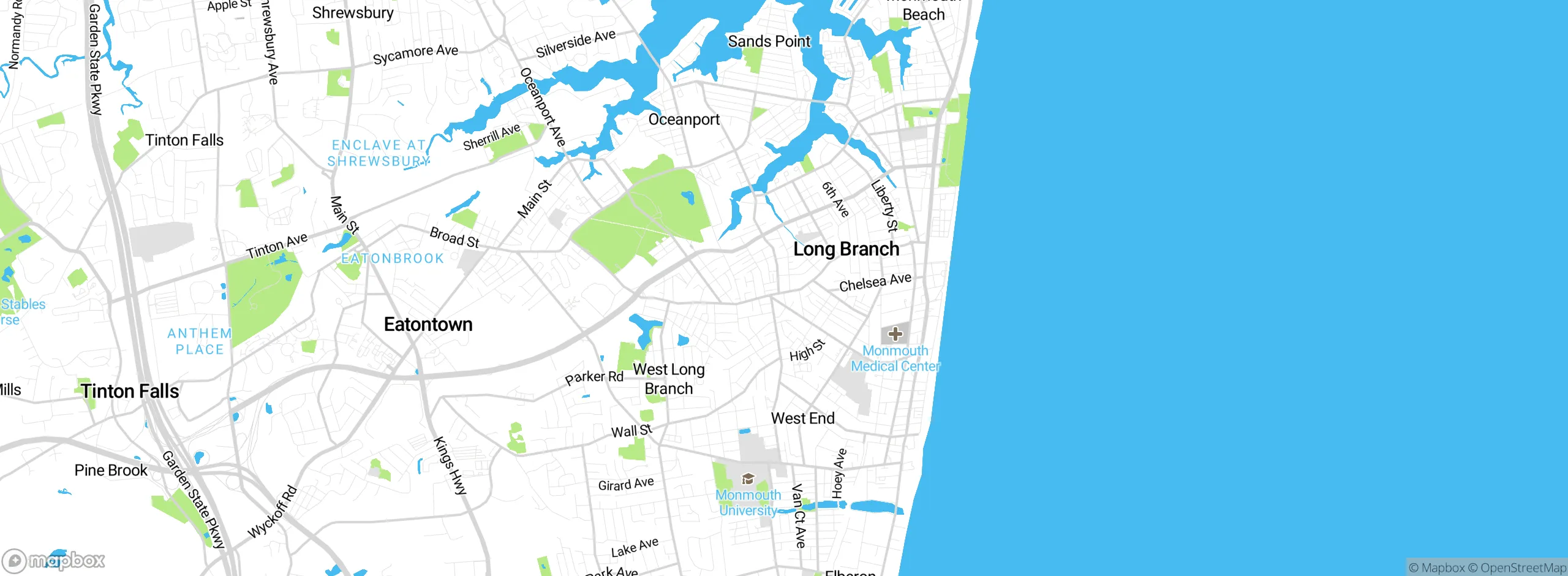 Map showing approximate location