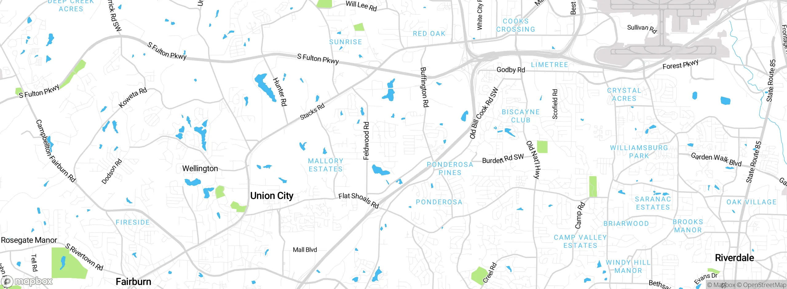 Map showing approximate location