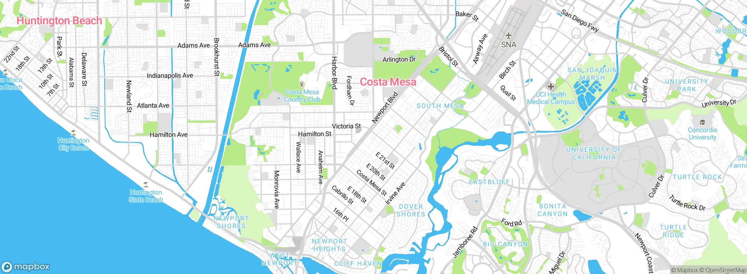 Map showing approximate location