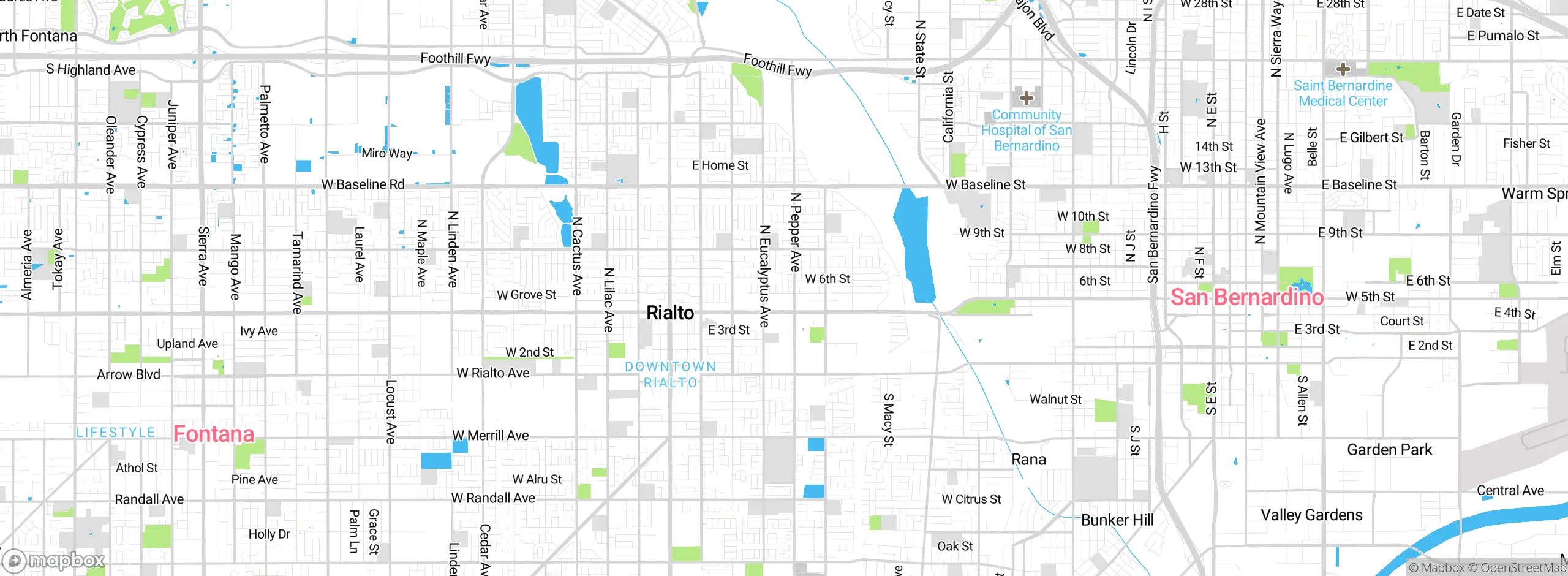 Map showing approximate location