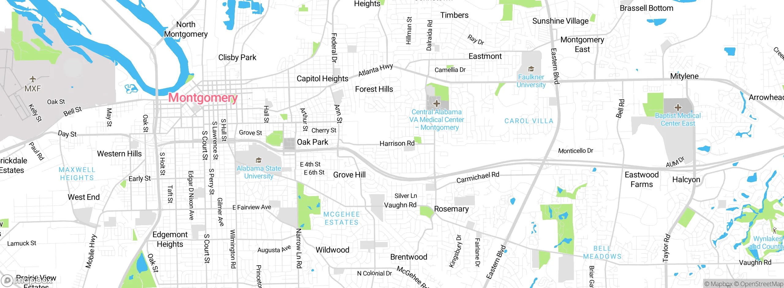 Map showing approximate location