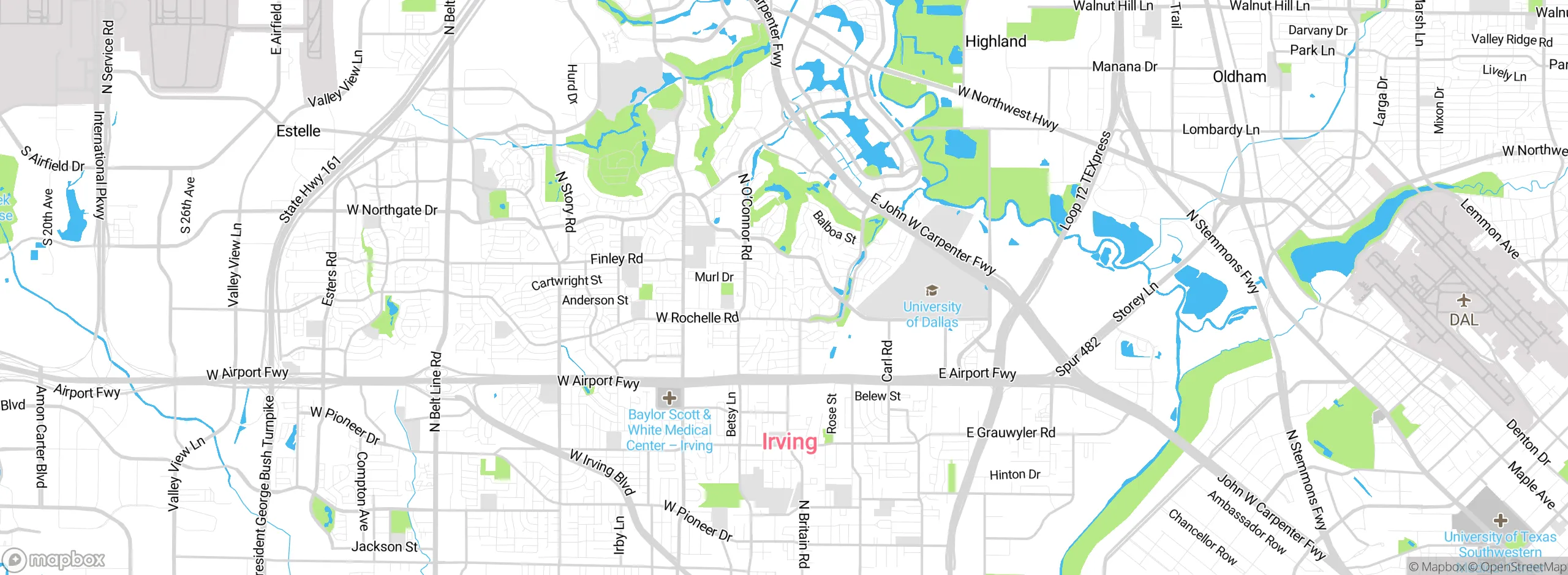 Map showing approximate location