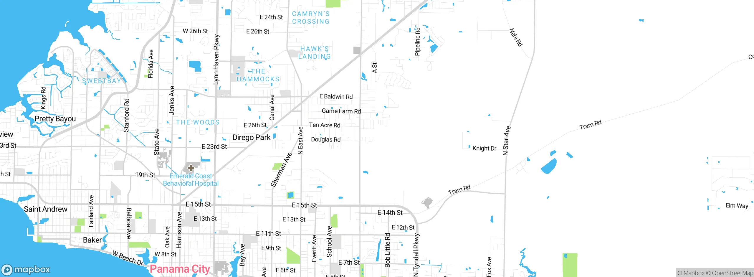 Map showing approximate location