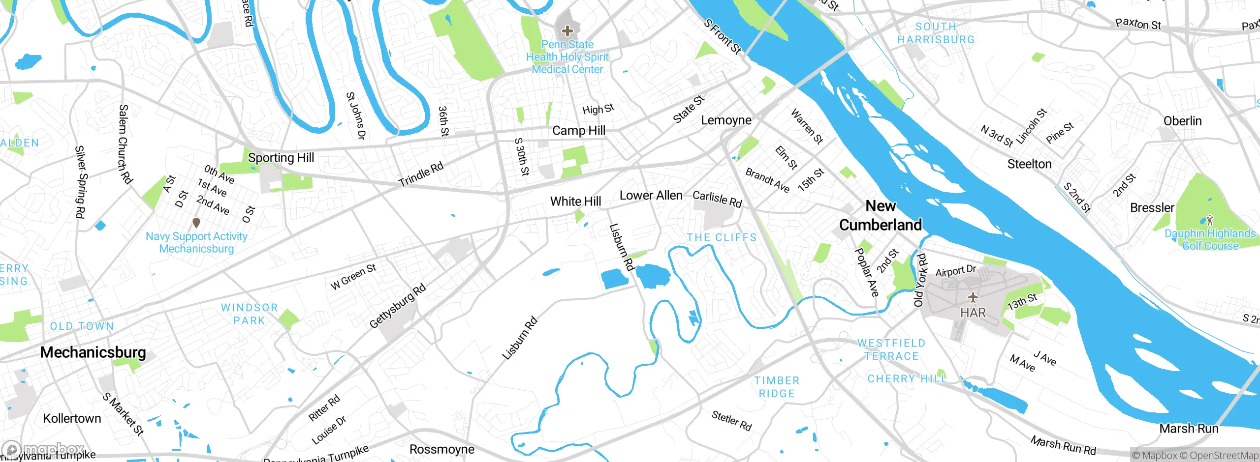 Map showing approximate location