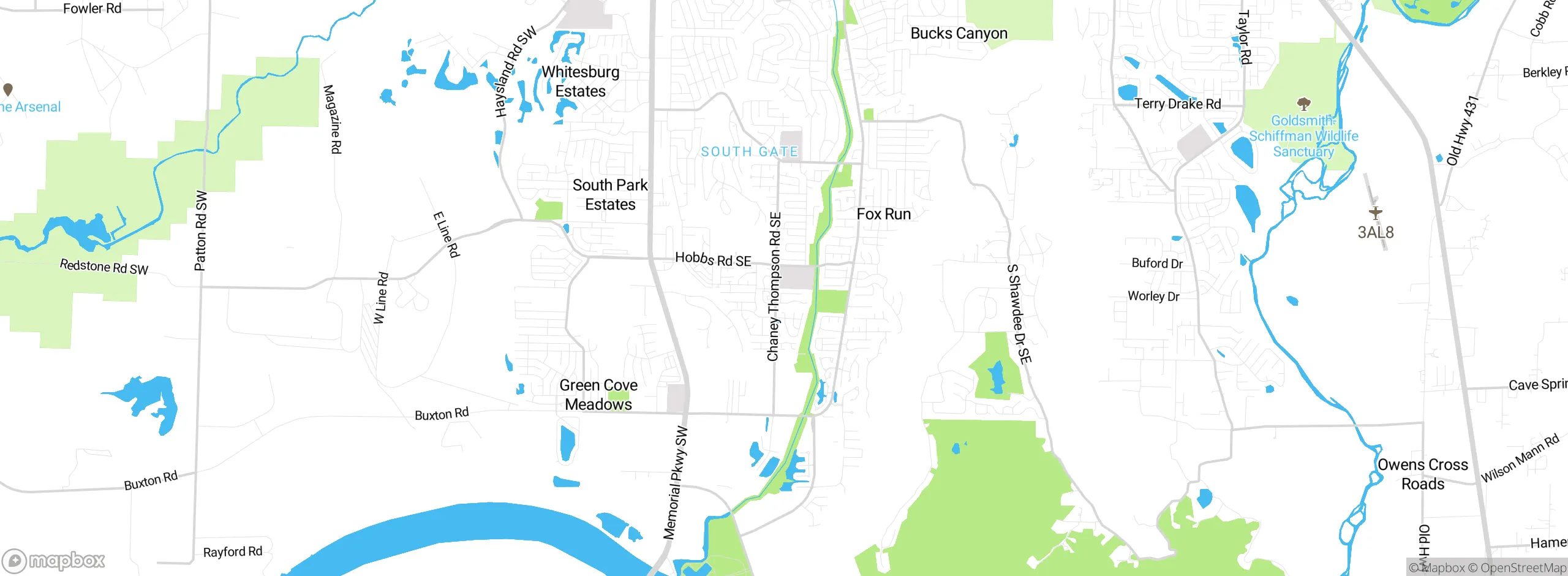 Map showing approximate location