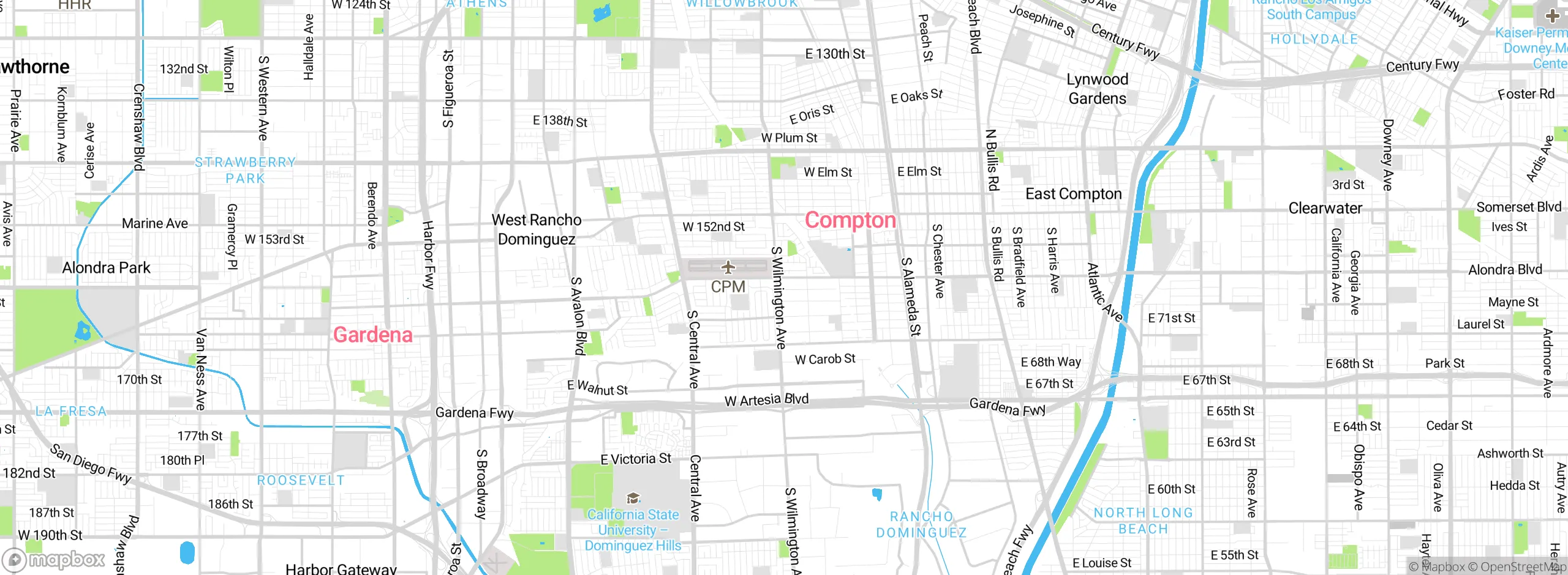 Map showing approximate location