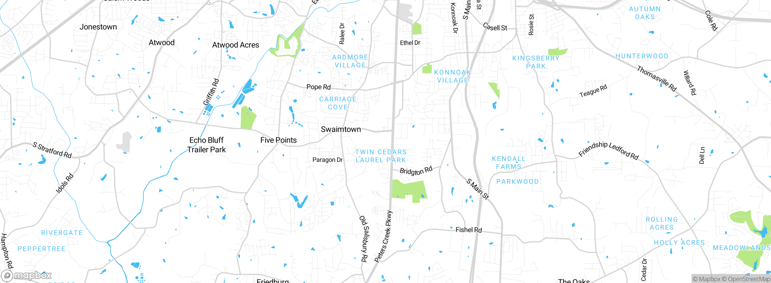 Map showing approximate location