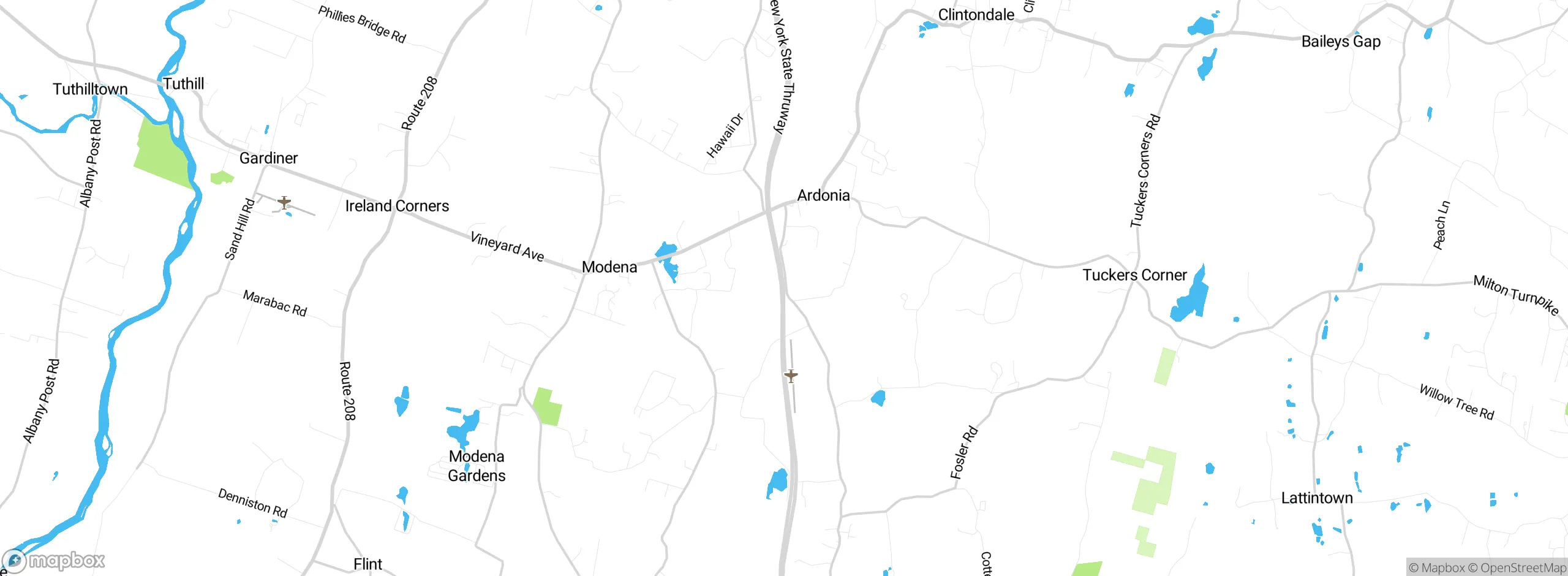 Map showing approximate location