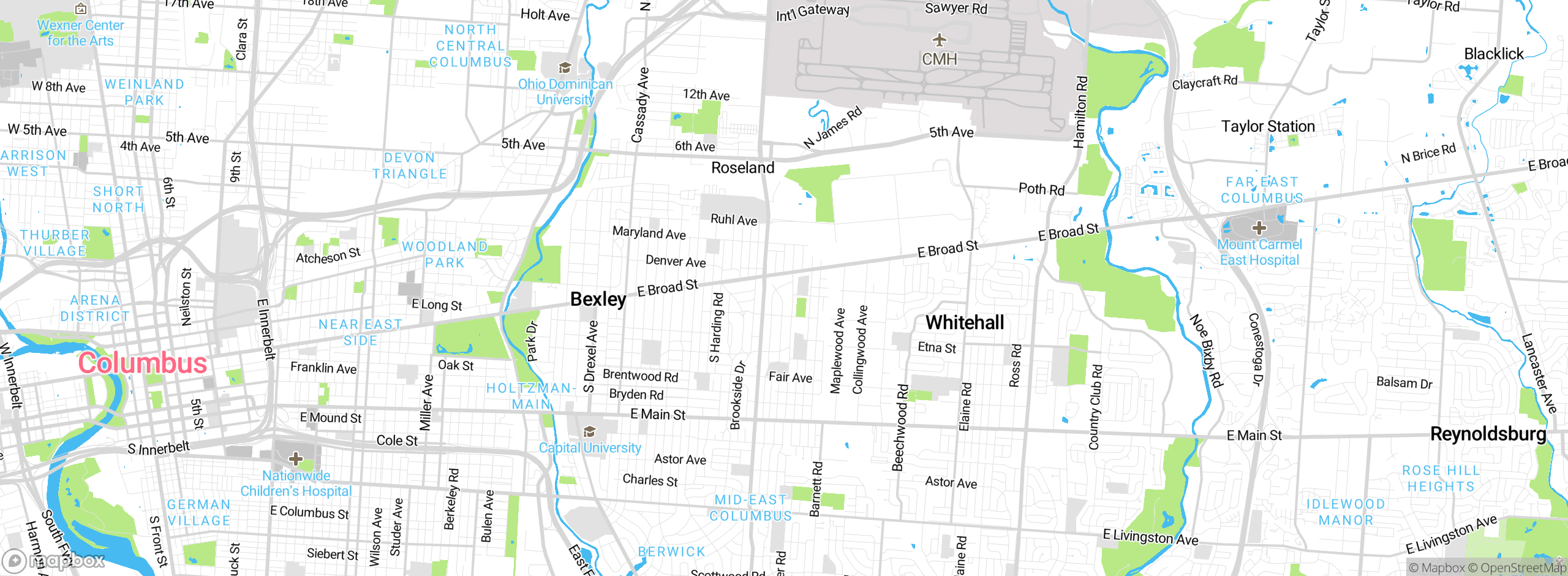 Map showing approximate location