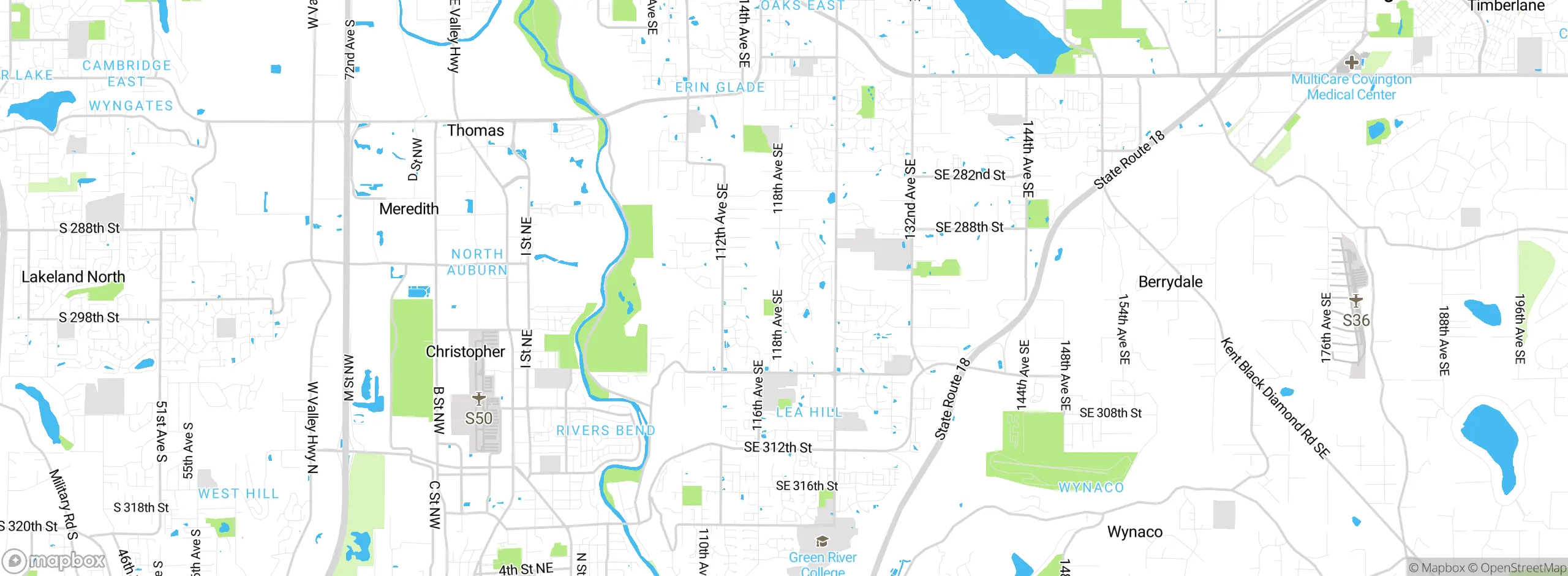 Map showing approximate location