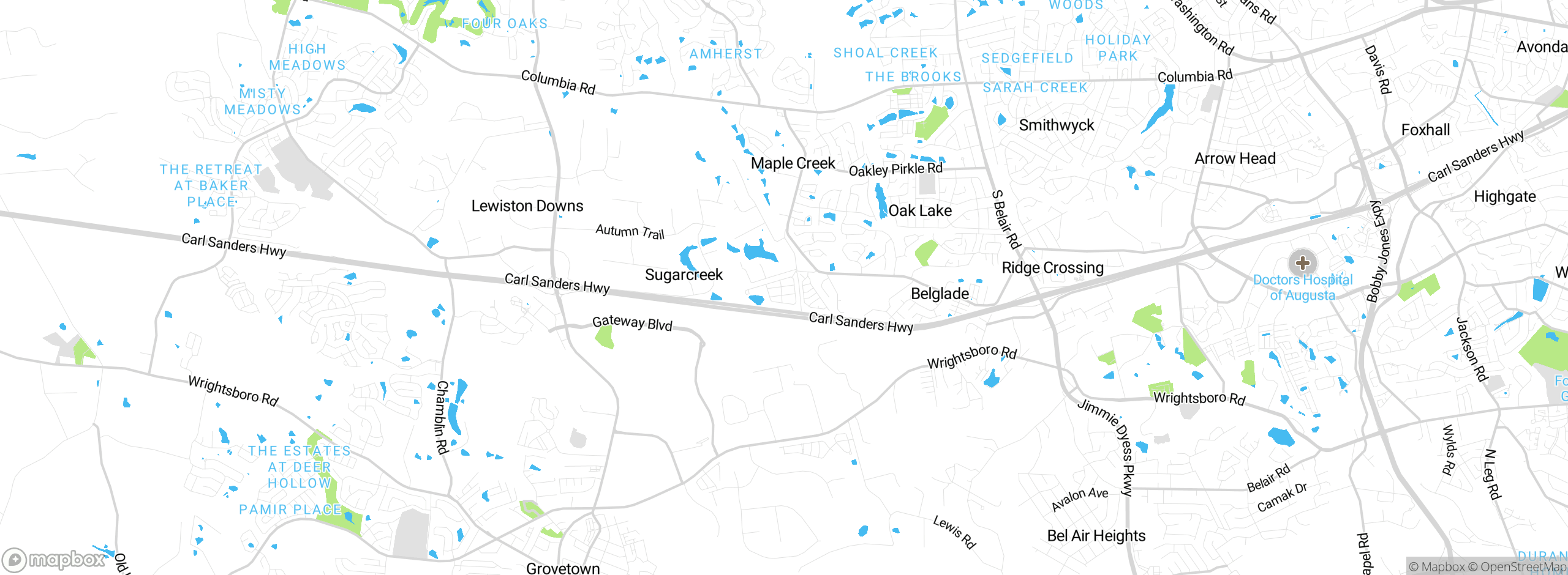 Map showing approximate location