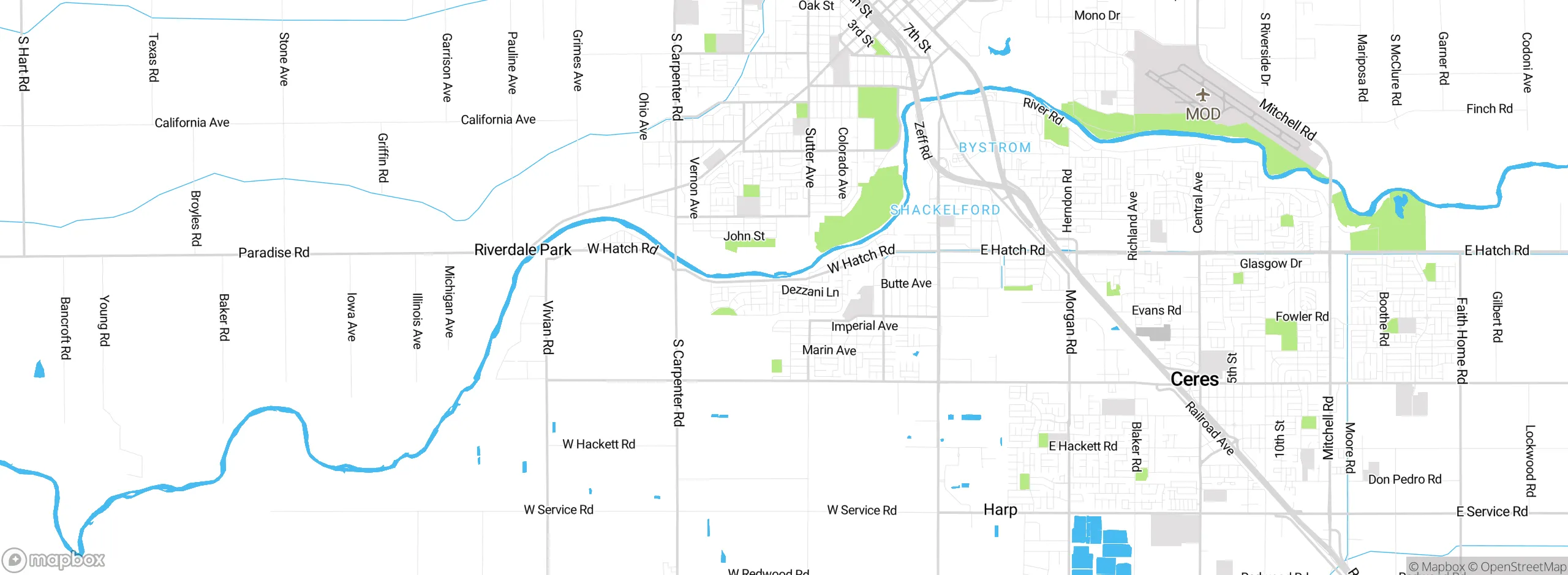 Map showing approximate location