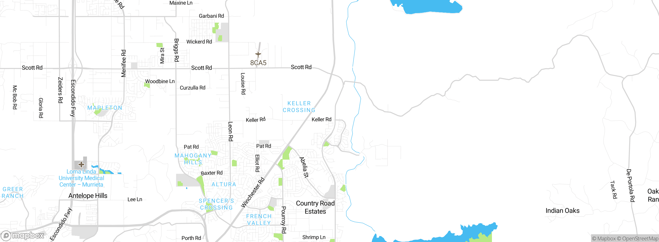 Map showing approximate location
