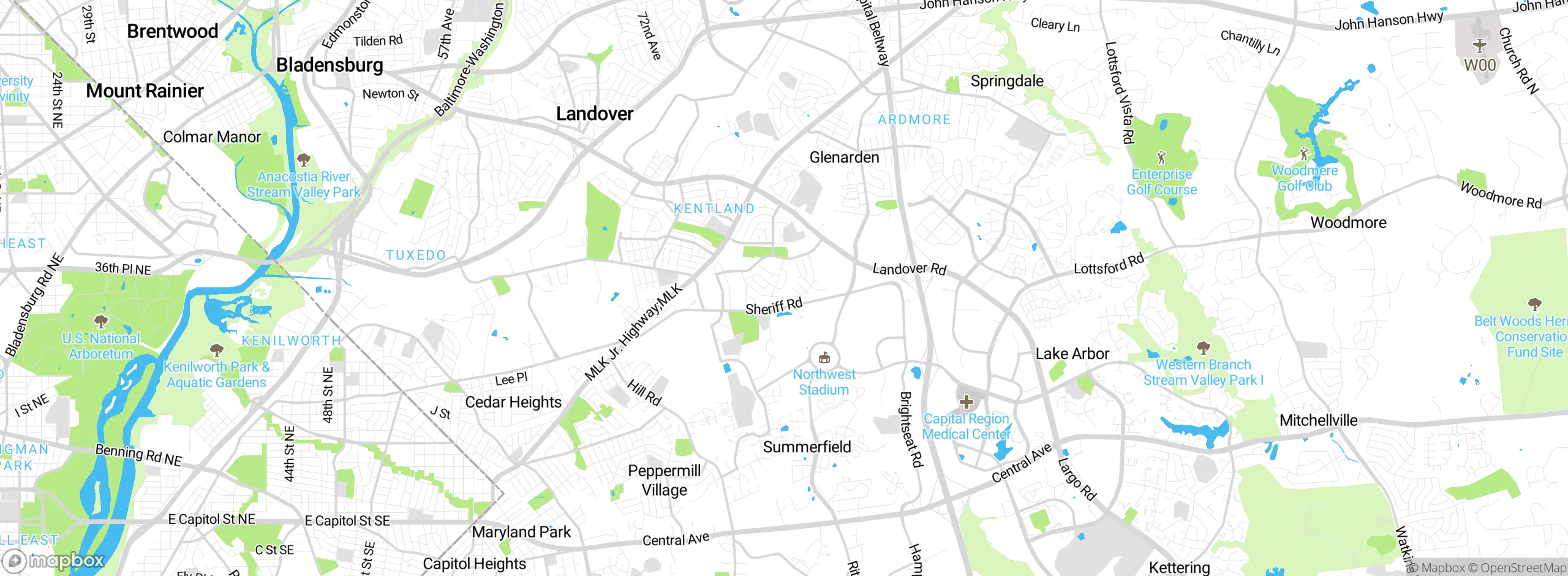 Map showing approximate location