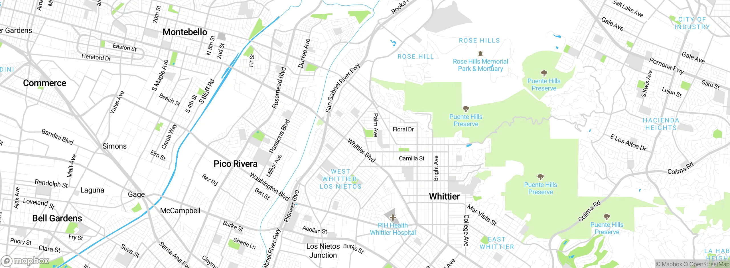 Map showing approximate location