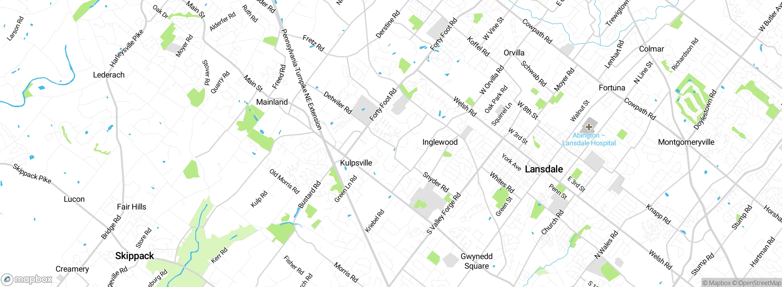 Map showing approximate location