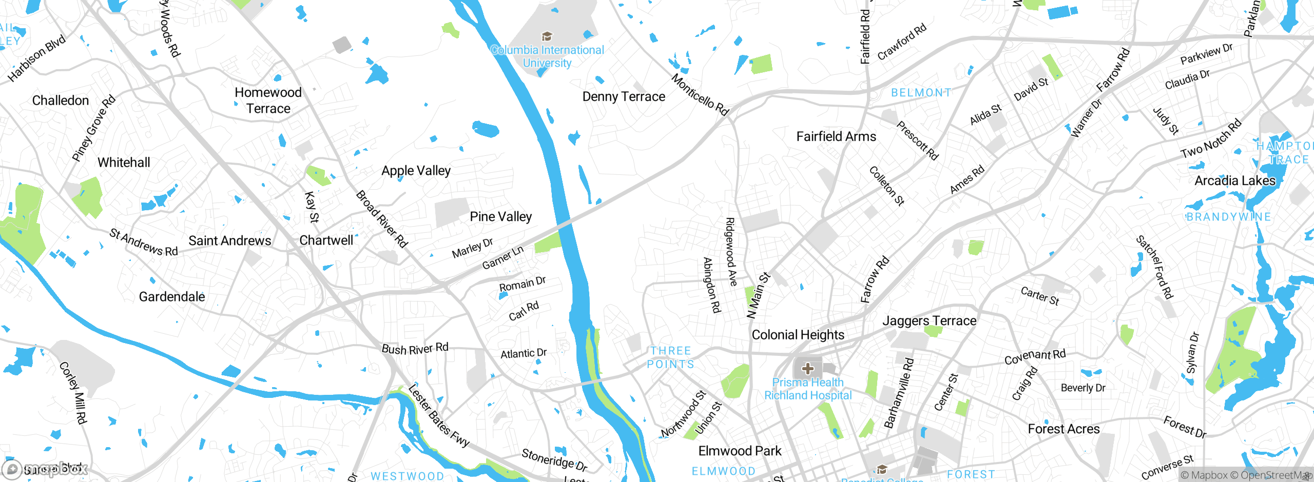 Map showing approximate location