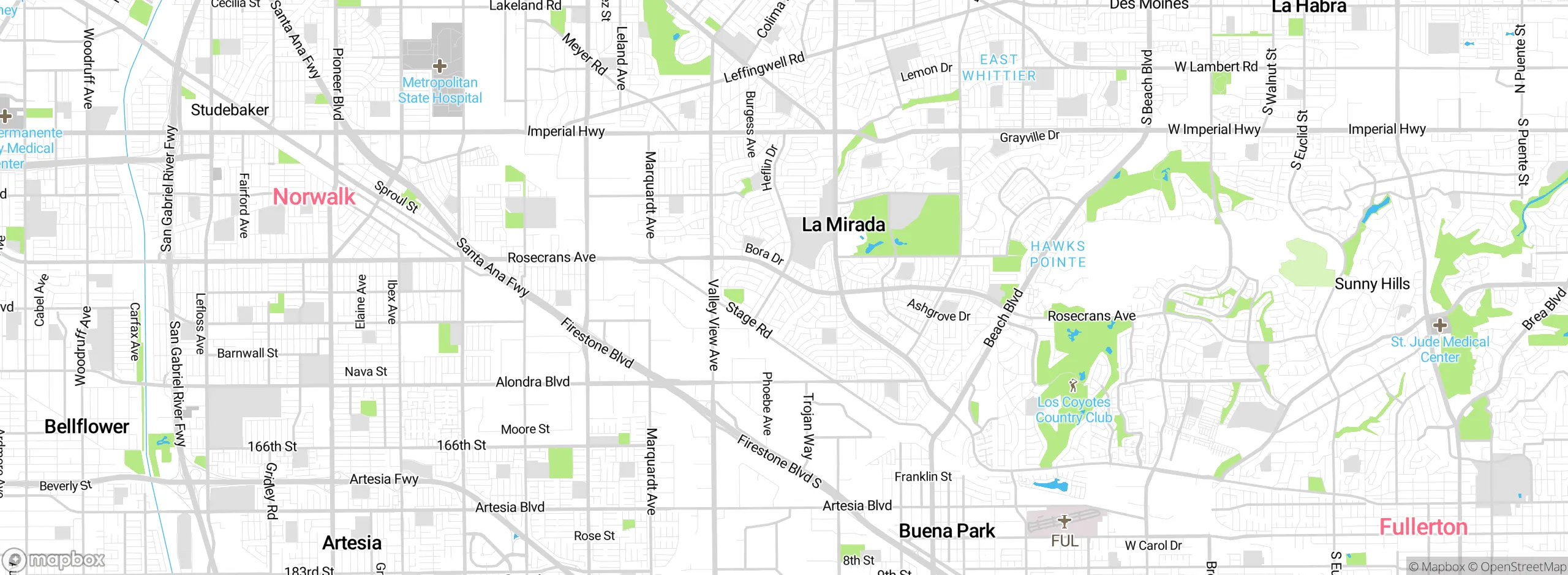 Map showing approximate location