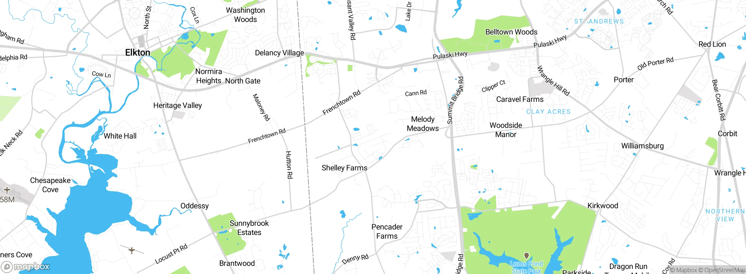 Map showing approximate location