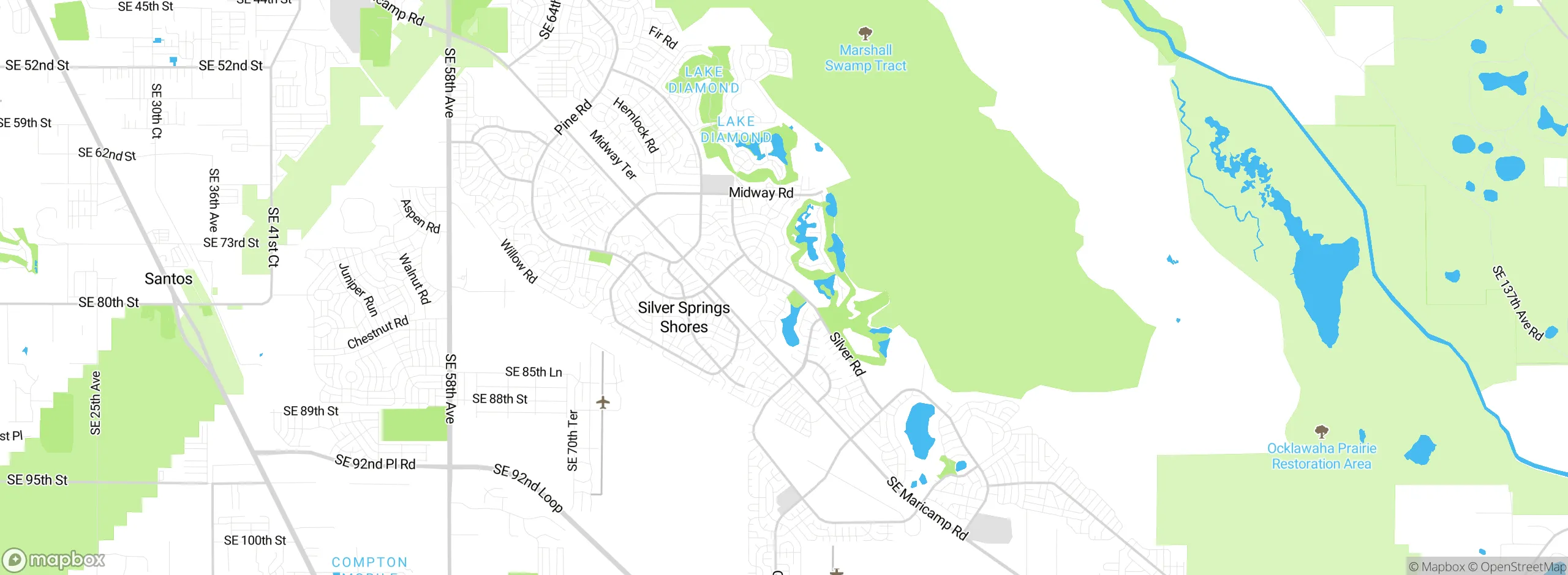 Map showing approximate location