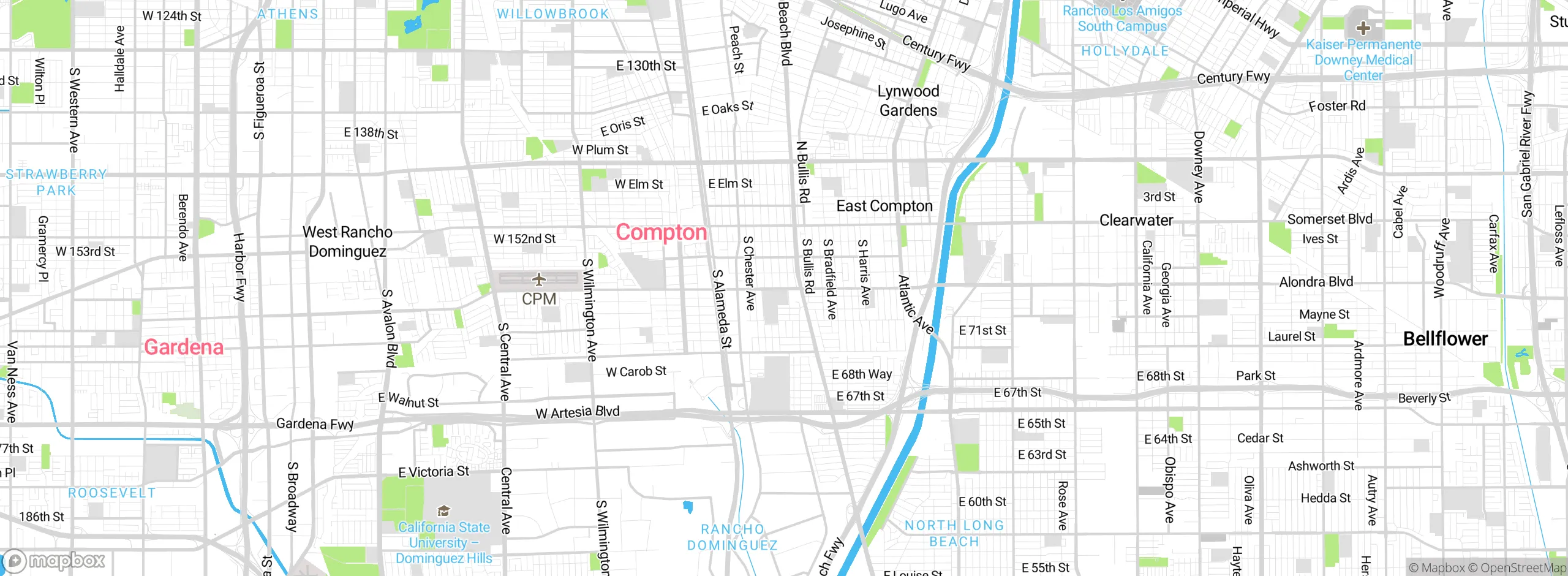 Map showing approximate location