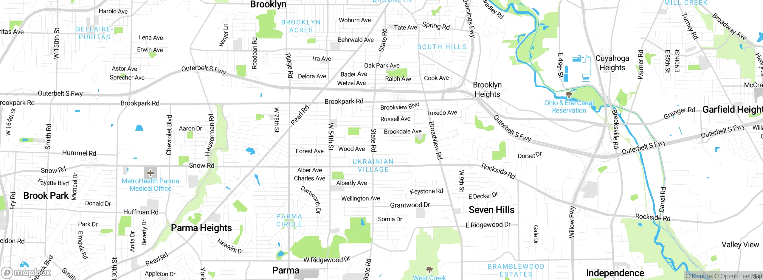 Map showing approximate location