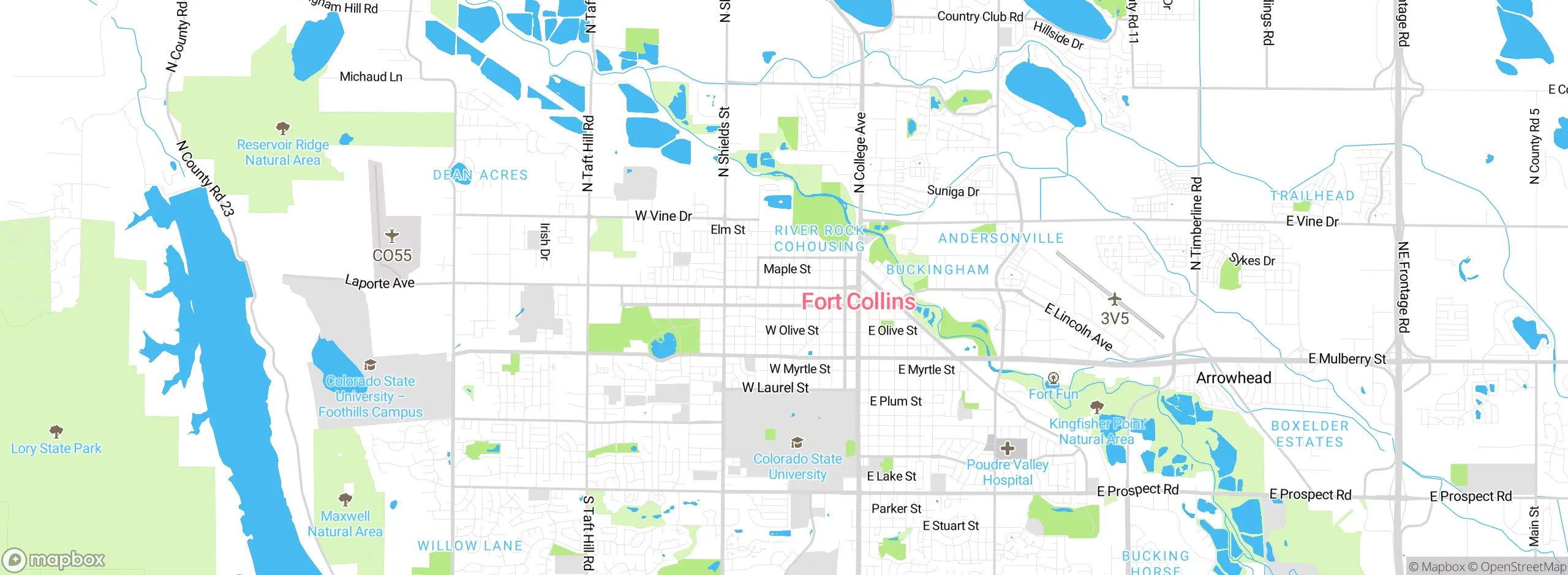 Map showing approximate location