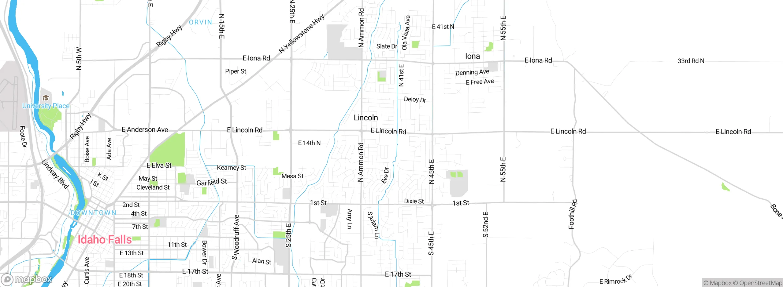 Map showing approximate location