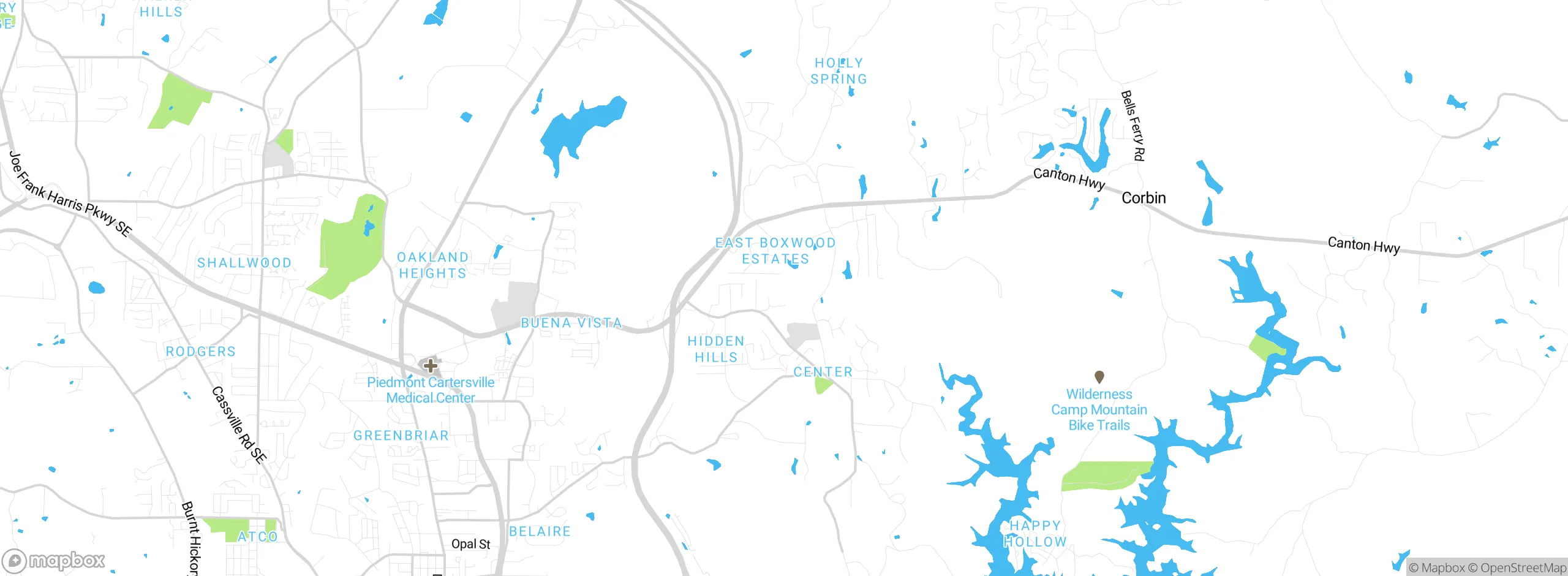 Map showing approximate location
