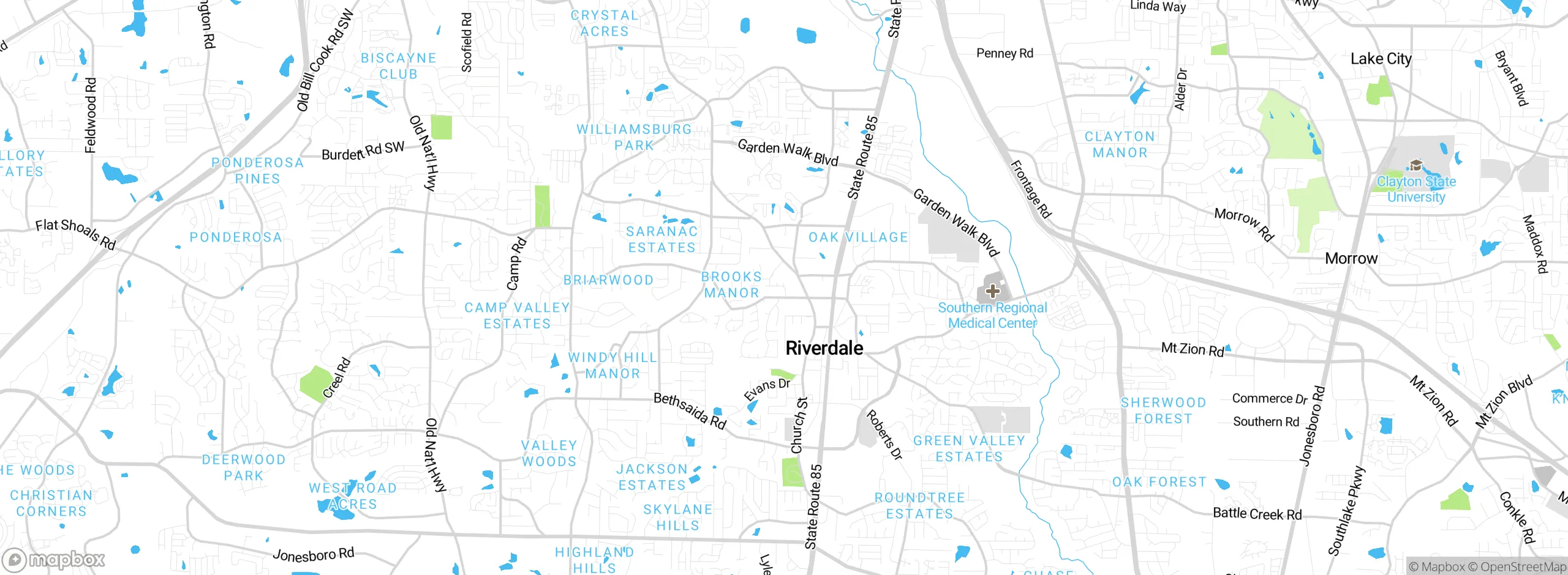 Map showing approximate location