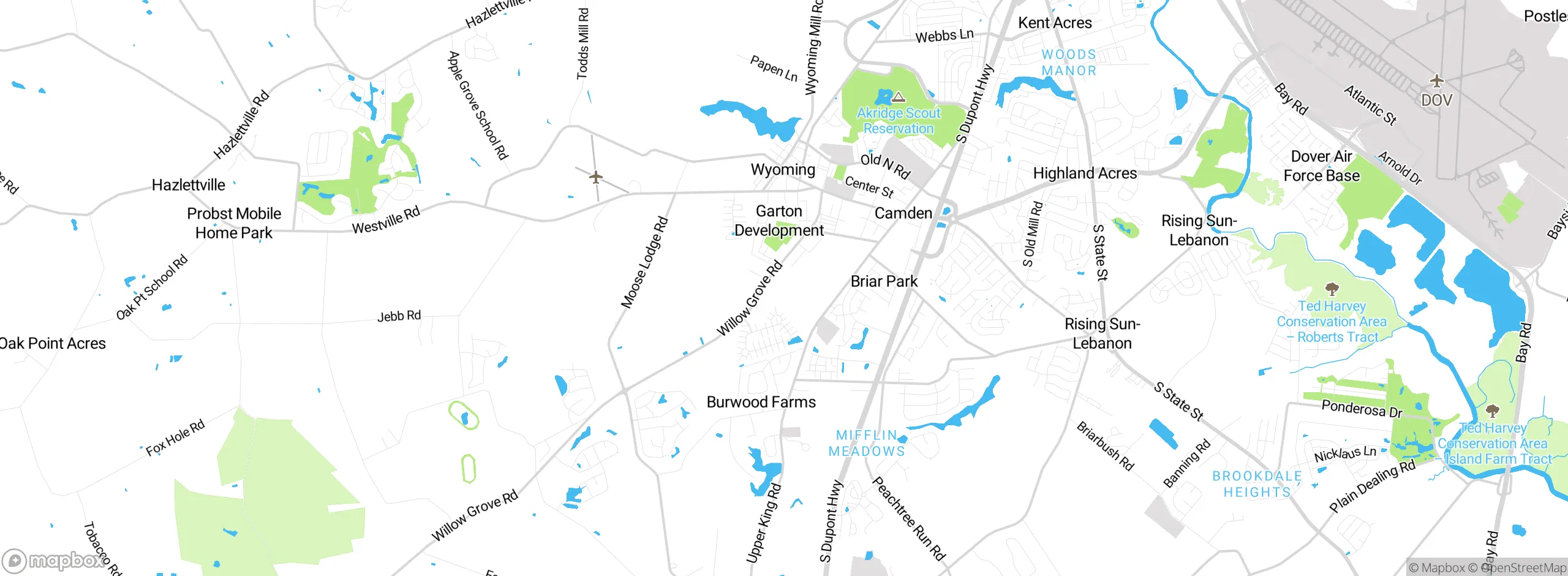 Map showing approximate location