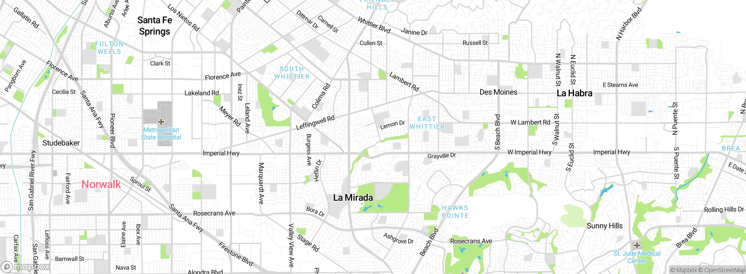 Map showing approximate location