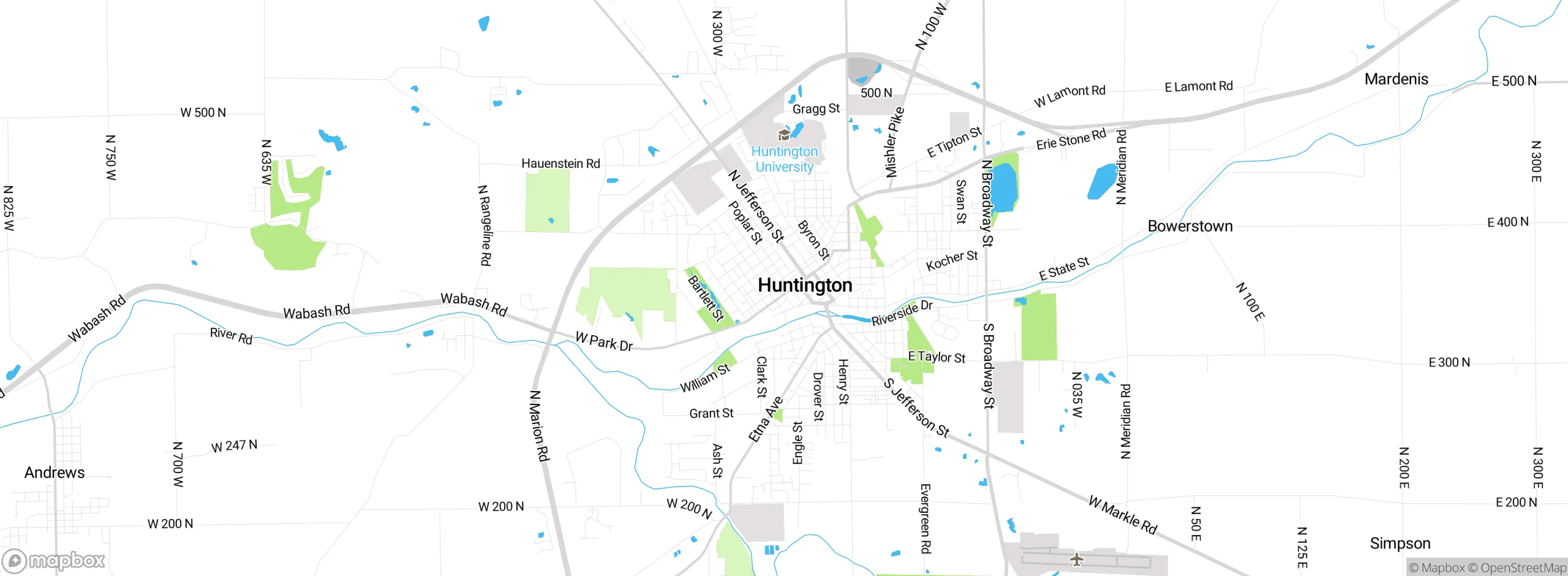 Map showing approximate location