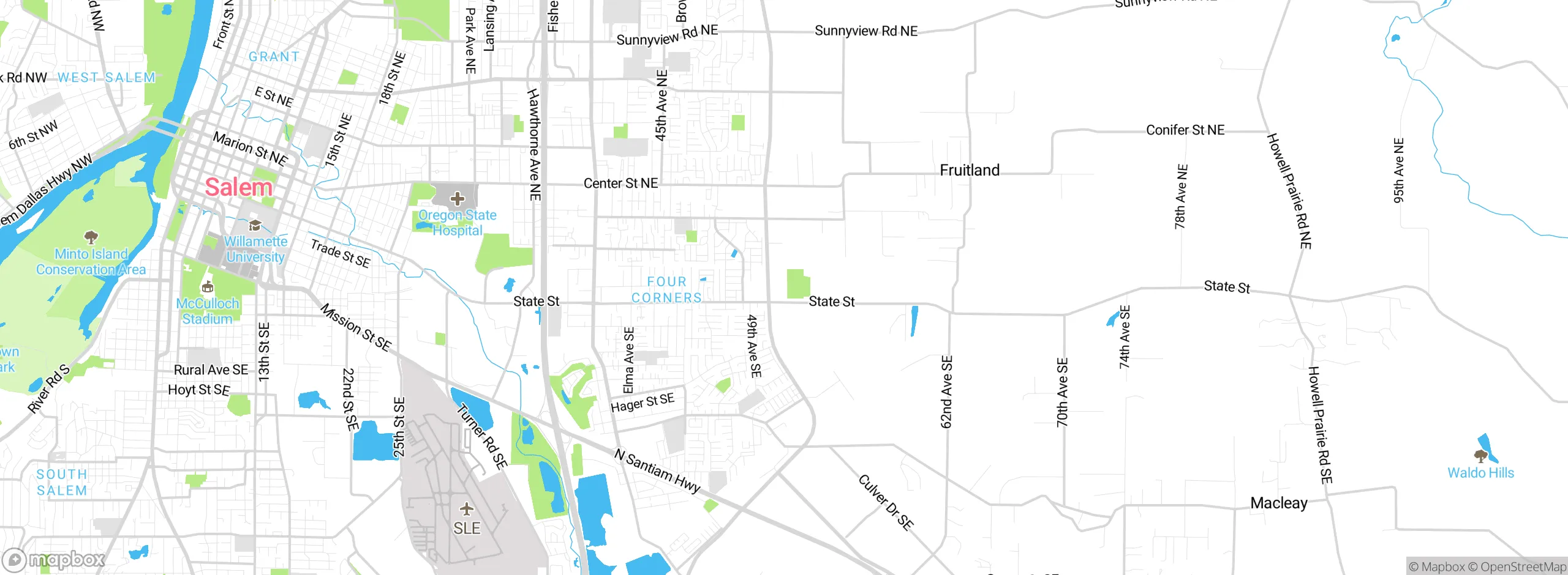 Map showing approximate location