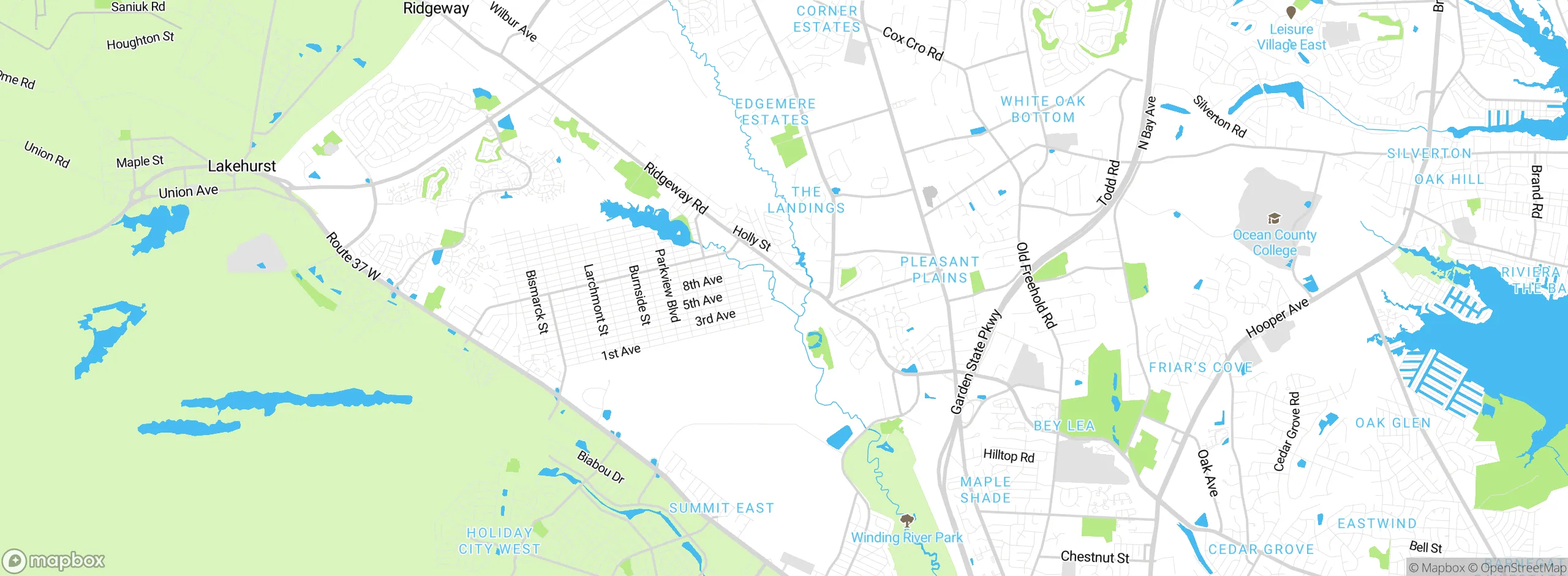 Map showing approximate location