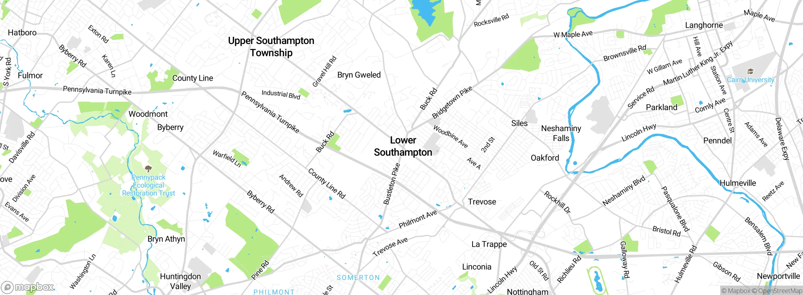 Map showing approximate location