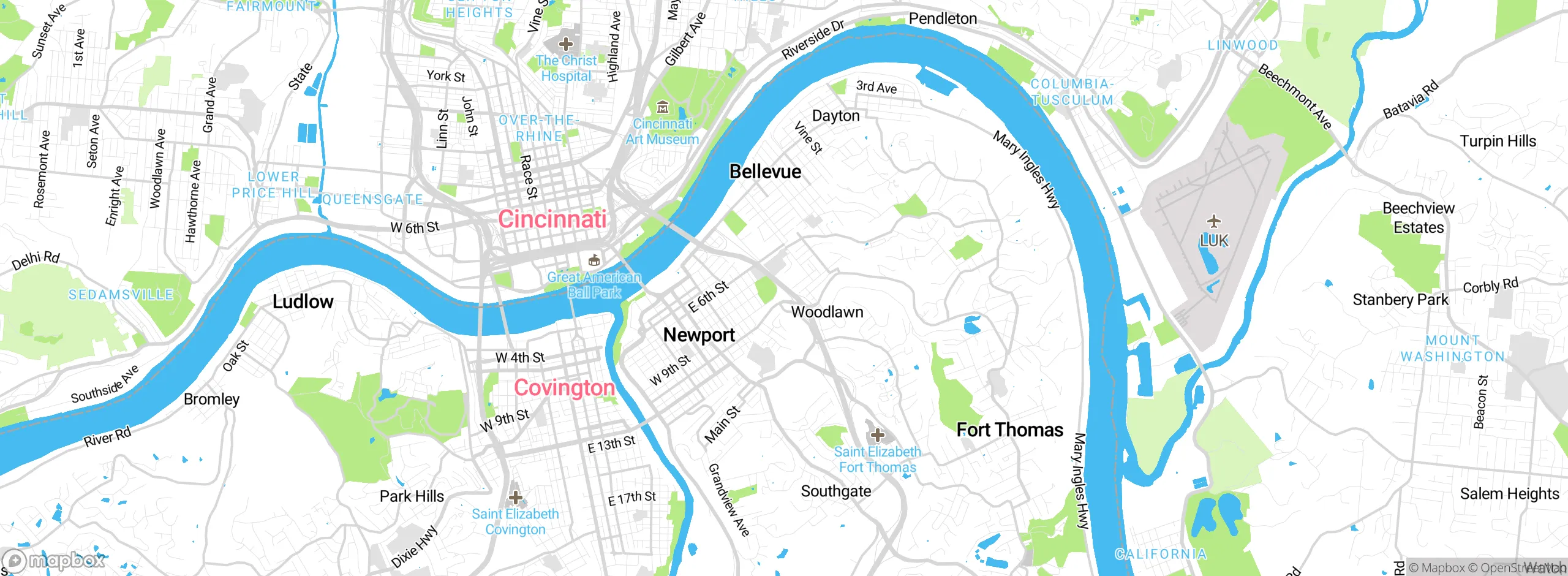 Map showing approximate location