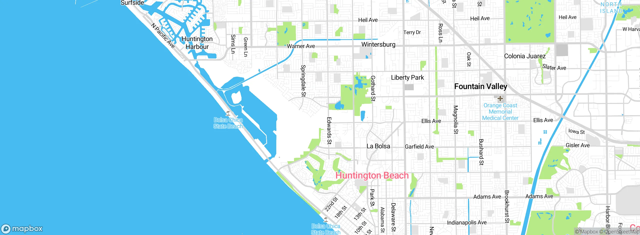 Map showing approximate location