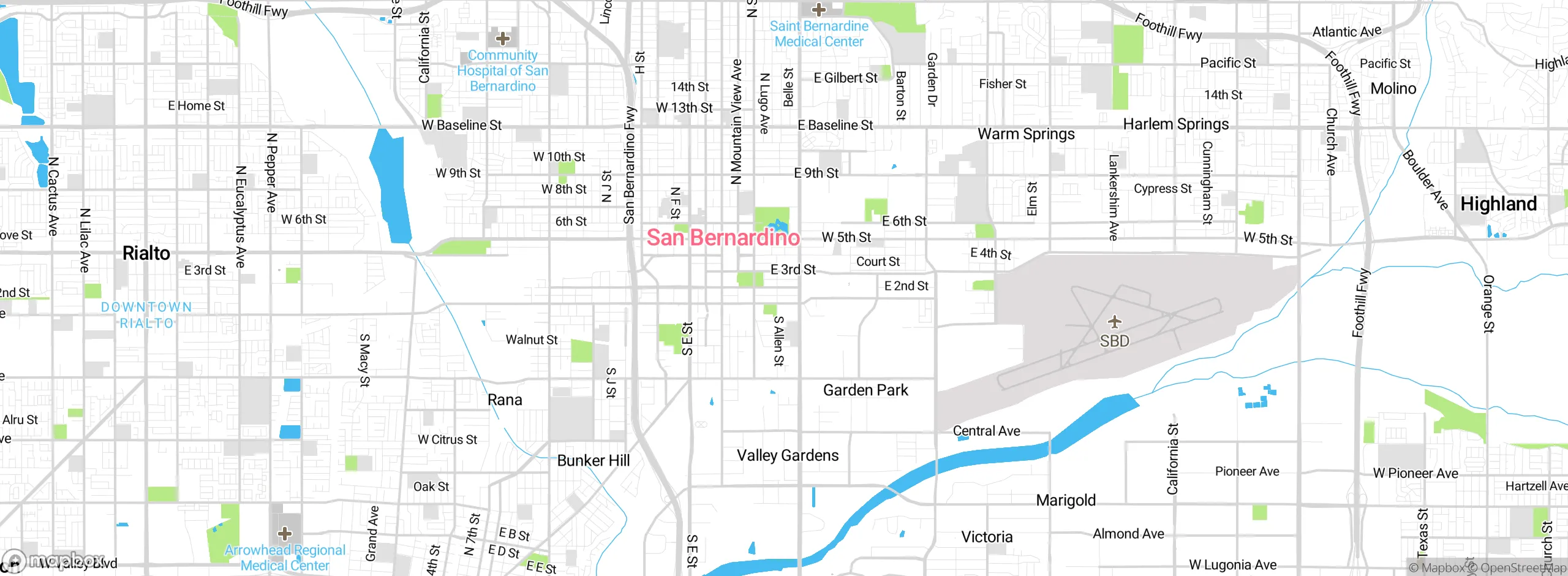 Map showing approximate location