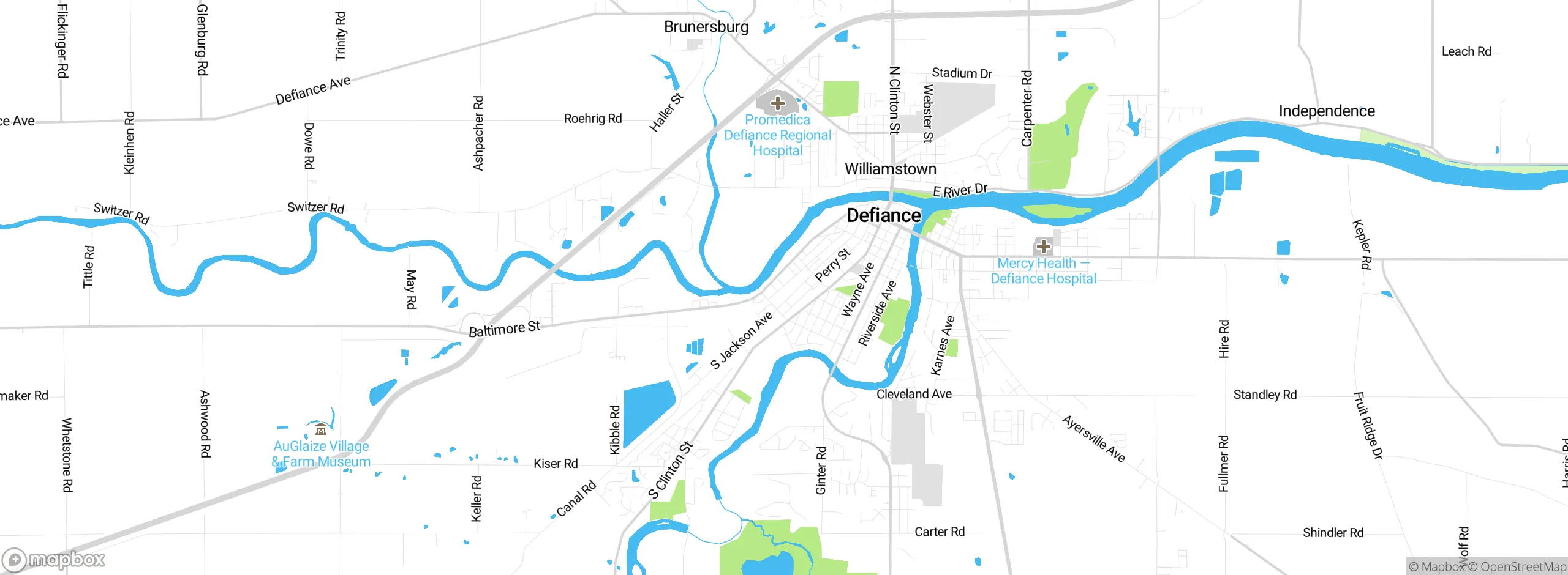Map showing approximate location