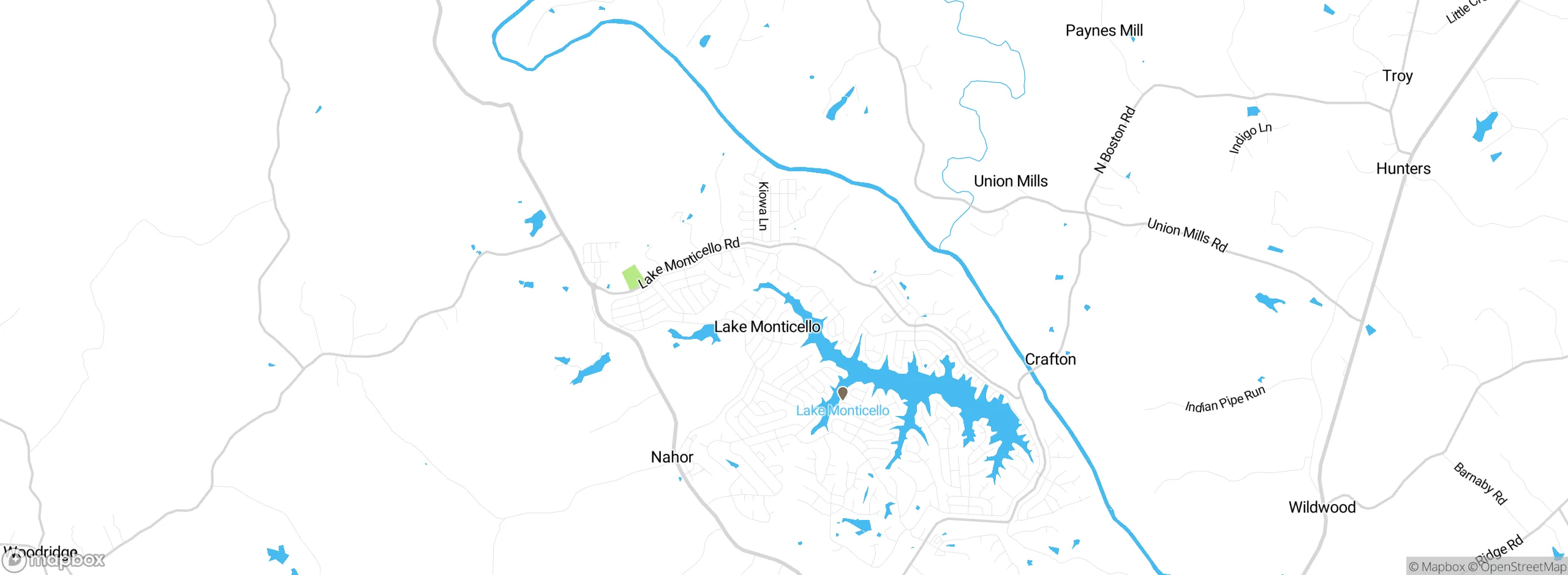 Map showing approximate location