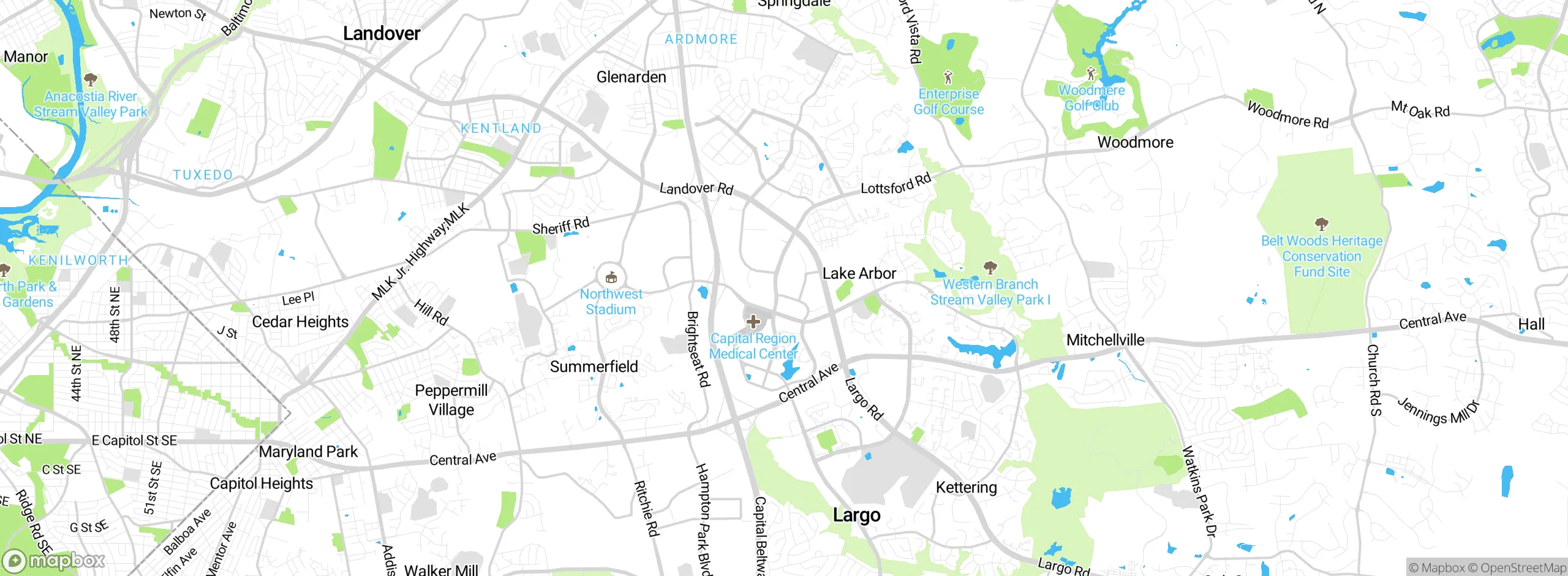 Map showing approximate location