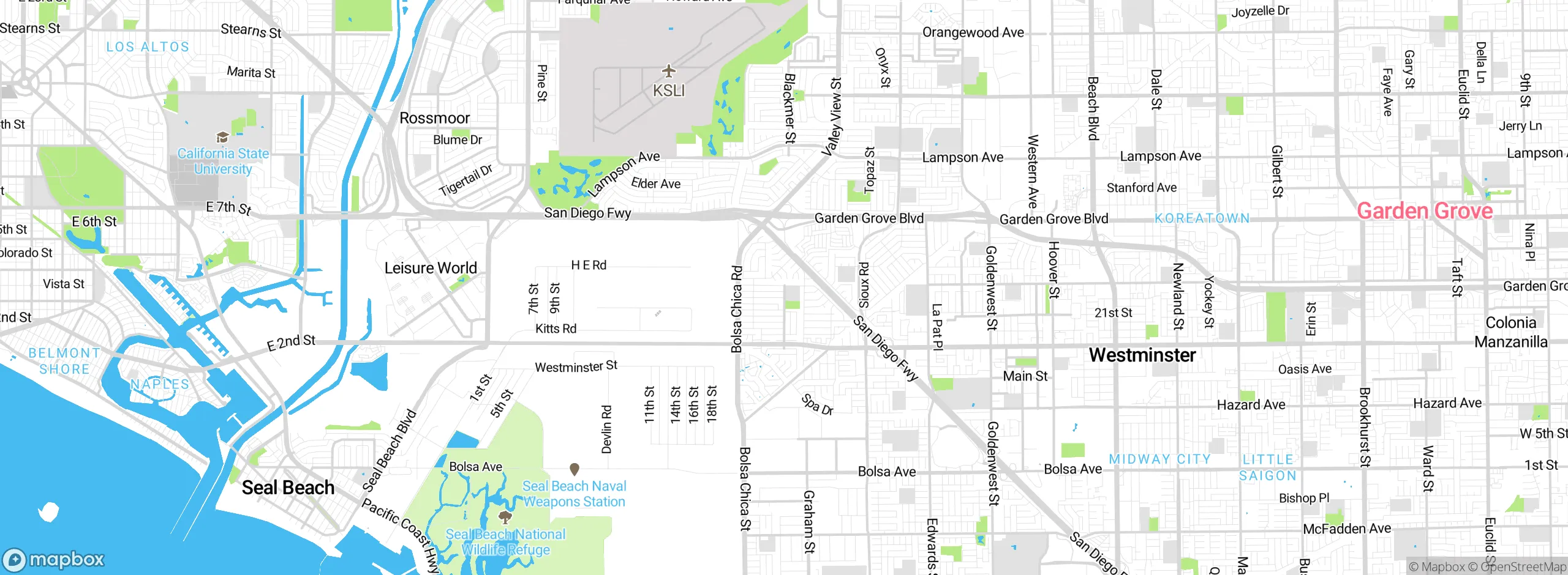 Map showing approximate location