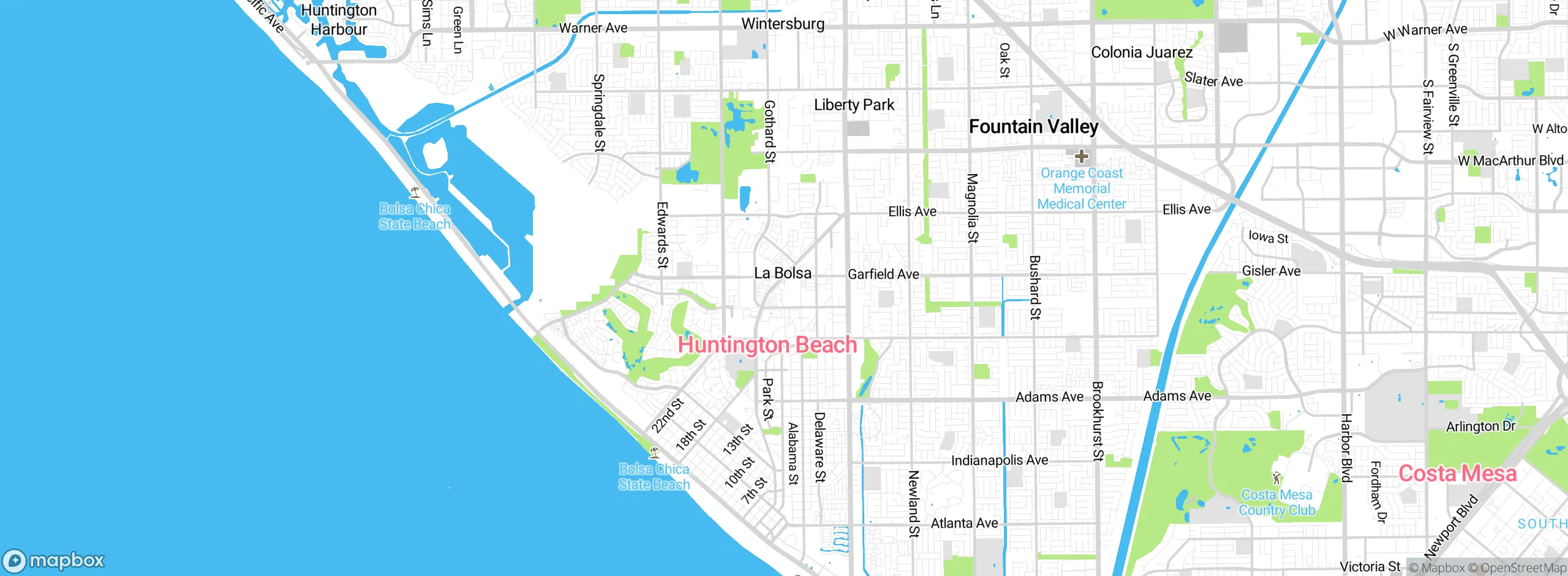 Map showing approximate location